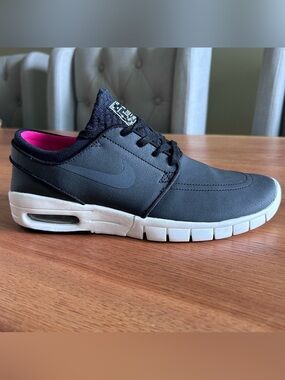 Nike SB Stefan Janoski Max Skateboarding Black Pink Mens 6, Women’s 7.5 Leather